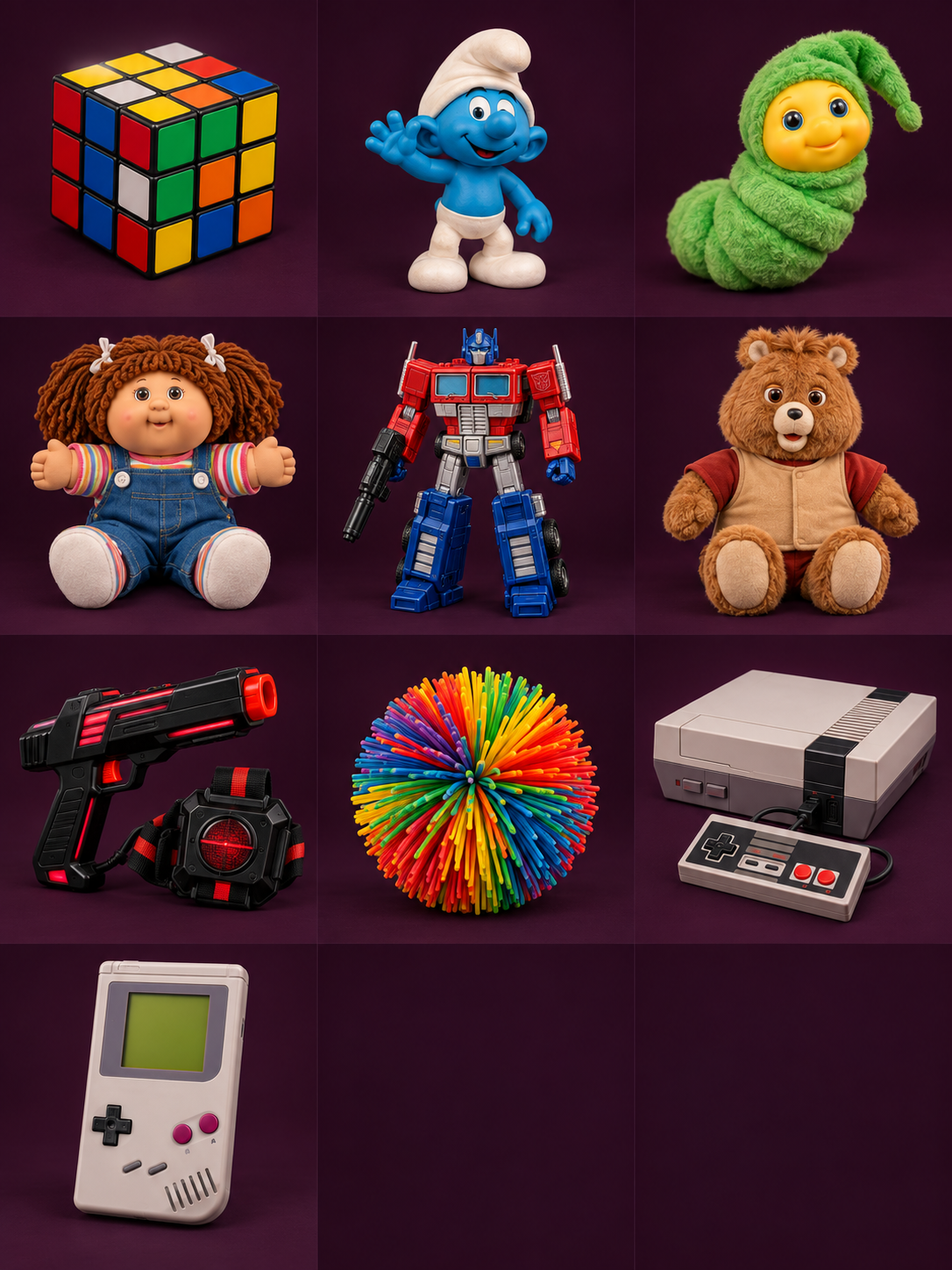 Representative 1980s toy artwork; not an exact depiction of Game Boy