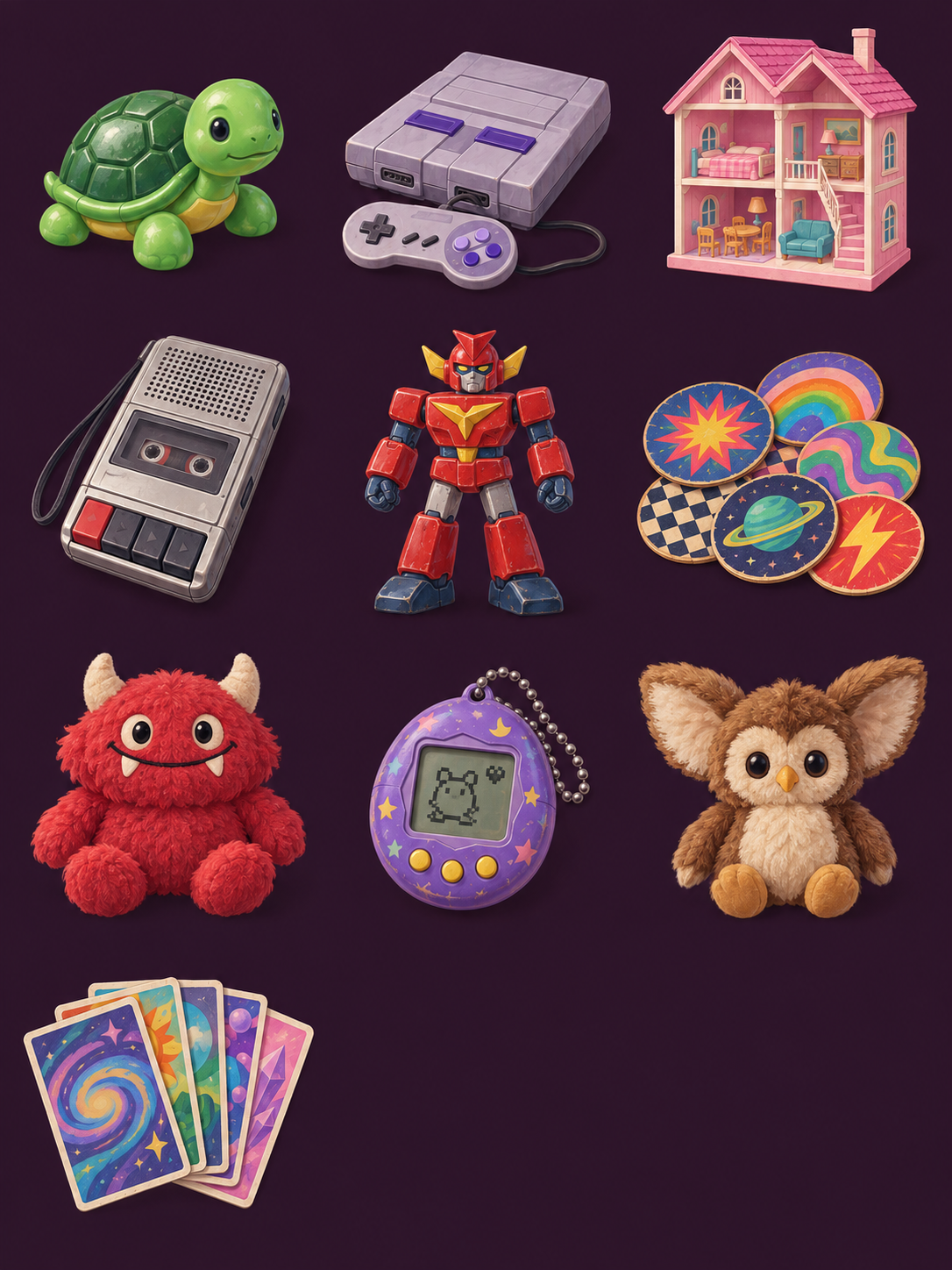 Representative 1990s toy artwork; not an exact depiction of Pokémon cards